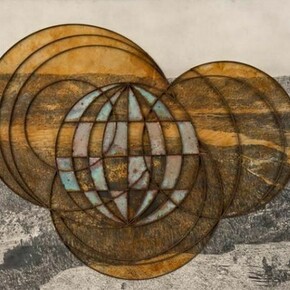 Michael Brown / prototype IV / 2013 / Graphite, ink, steel and copper on paper /  71.5 x 47.5 x 1.5 inches