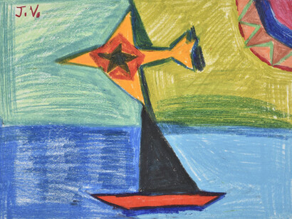 Jernej Vilfan, Airplane and sailboat, 1982. Courtesy of MG+MSUM