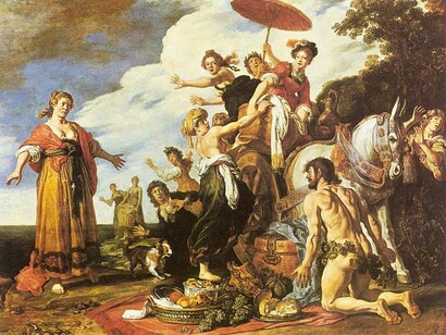 Ulisse si presenta a Nausicaa sulla spiaggia, dipinto di Pieter Lastman, 1617, Monaco, Alte Pinakothek