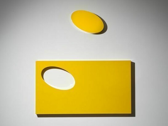 Lori Cozen-Gellery, Weightless, 2012, Maserati paint on wood and laminate, 20 x 36 x 3 inches