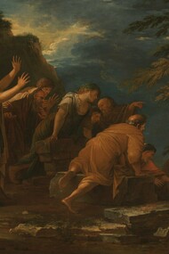 "Pitágoras emergiendo del inframundo", óleo sobre lienzo, Salvator Rosa, 1662
