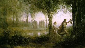'Orfeo y Eurídice' (1861) por Camille Corot