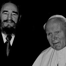 Fidel Castro con Juan Pablo II