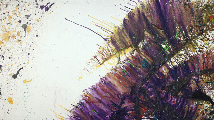 Shōzō Shimamoto. Courtesy of Dellupi Arte