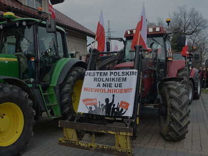 Farmers’ protest in Czechowice-Dziedzice, Poland, part of the wider demonstrations across Europe
