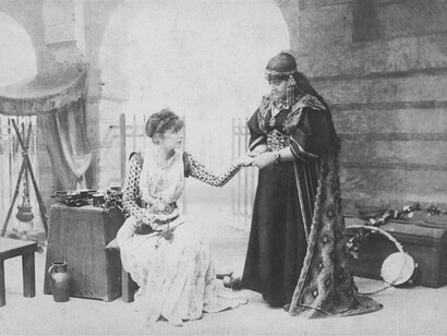 Sarah Bernhardt and Marie Laurent in play Théodora, 1902