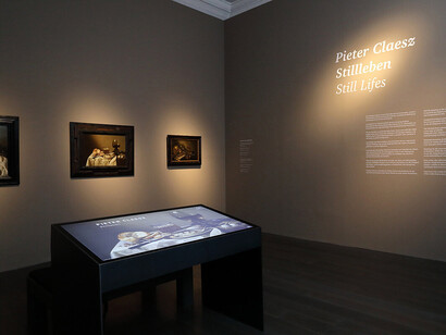 Pieter Claesz, Still lifes, exhibition view. Courtesy of Alte Galerie