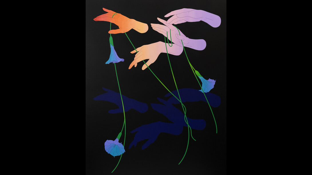 Aliza Morell, Sympathetic Magic, 2023, oil and acrylic on linen, 58x46 inches. Courtesy of the artist and Massey Klein Gallery