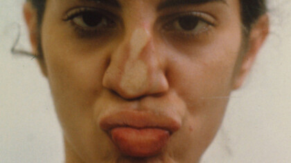 Ana Mendieta, Glass on Body Imprint, 1972-b