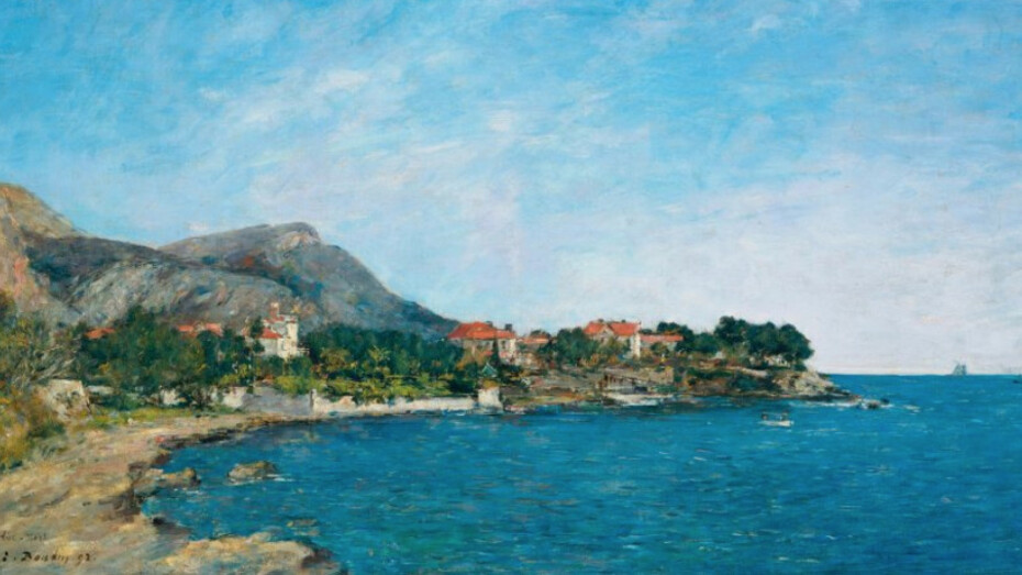 Eugène Boudin, Beaulieu. La bahía de Fourmis, Óleo sobre lienzo.  54,9 x 90,2 cm  © The Metropolitan Museum of Art, New York. Bequest of Jacob Ruppert, 1939 