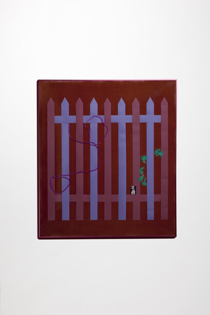 Alex Da Corte, Untitled, 2015, Paper, velvet and metal frames, 142,24 x 162,56 x 5 cm (56 x 64 x 2 in)
