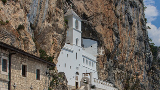 Ostrog Monastery: considering primitive equipment and poor transportation, the construction of the cave monastery at the height of 900 meters above sea level in 17th century was a miracle itself
