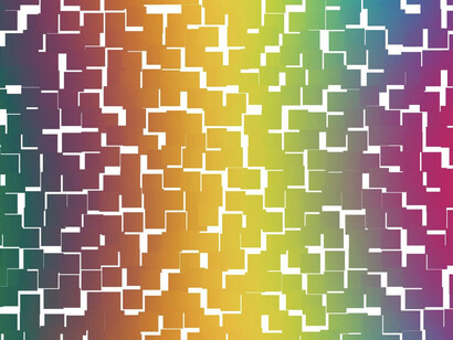 La simetría de colores no actúa sola. En la moda, se equilibra con otros elementos como las formas y texturas