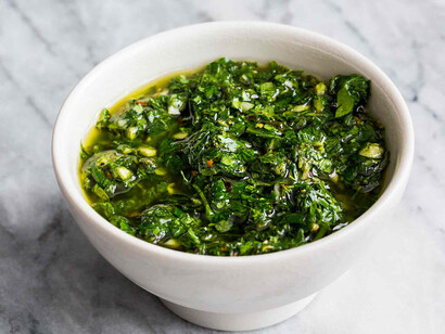 Pesto alla ligure per condire l'asado