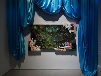 Rachel Maclean, The enchantment of reason, exhibition view. Courtesy of Josh Lilley Gallery