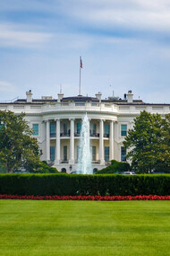 The White House in Washington, D.C., USA: a symbol of the continuity of democracy and the state, regardless of who the president is