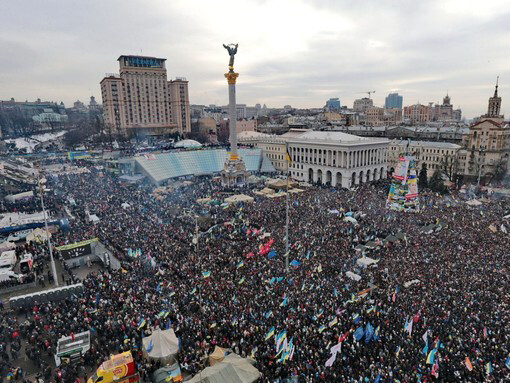Una manifestazione Euromaidan in Ucraina