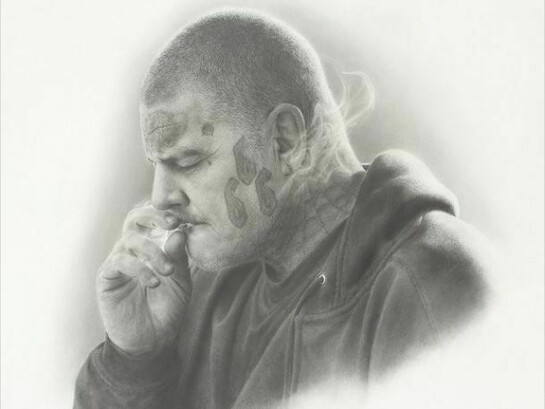 Patrick Lee, Deadly Friends (Knuckles), 2013, Graphite on paper, 40 x 30 inches, 101.6 x 76.2 cm