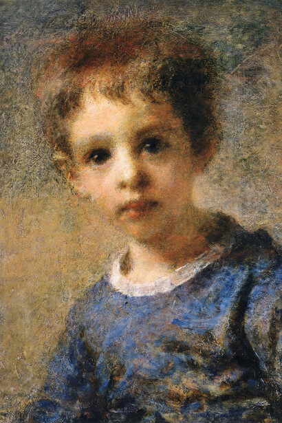 Daniele Ranzoni, Ritratto del bambino William Morisetti, 1885, olio su tela 55 x 39,8 cm. Courtesy of Gallerie Maspes