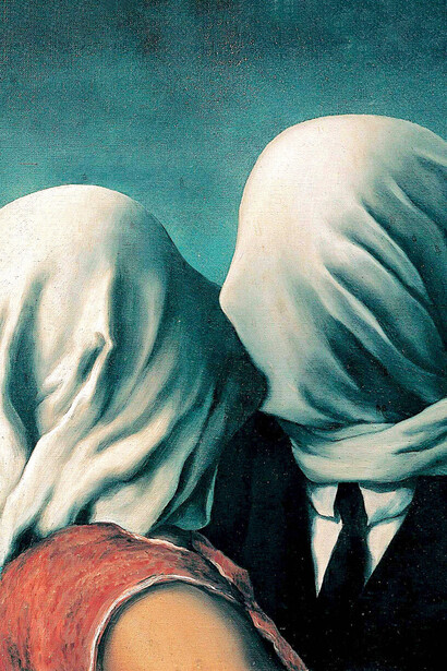 René Magritte, Los amantes (detalle), 1928