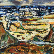 Bernard Chaet, Bass rocks spread (detail), 1998. Courtesy of LewAllen Galleries