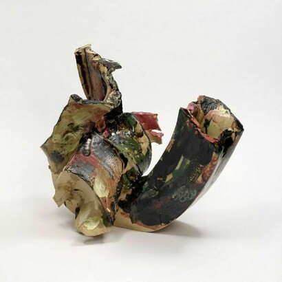 Lynda Benglis, Untitled, 2013, Glazed ceramic, 21 x 21 x 12 inches, 53.3 x 53.3 x 30.5 centimeters. Courtesy Cheim & Read, New York