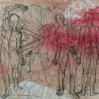 Hermann Nitsch, Das letzte abendmahl. Mit freundlicher genehmigung der Nitsch Foundation
