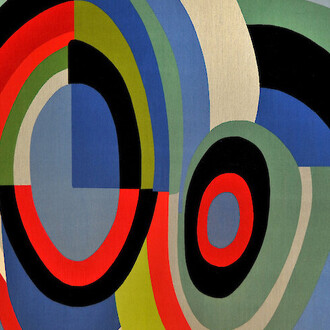 Sonia Delaunay, Rythmes couleurs ou Panneau F (detail) 1898, Ausführung 1975. Mit freundlicher genehmigung des Museums der bildenden Künste Leipzig