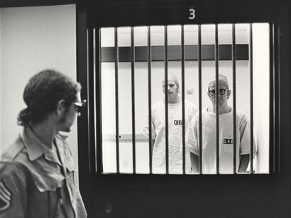 Images from Philip Zimbardo's Stanford prison experiment in 1971