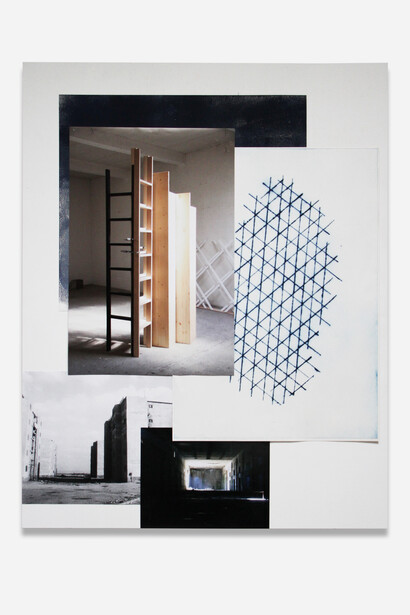 Hubert Kiecol O.T., 2017, Etching, monotype, photograph, mounting plate, acrylic glass 140 x 110 cm / 55 1/8 x 43 1/4 inches