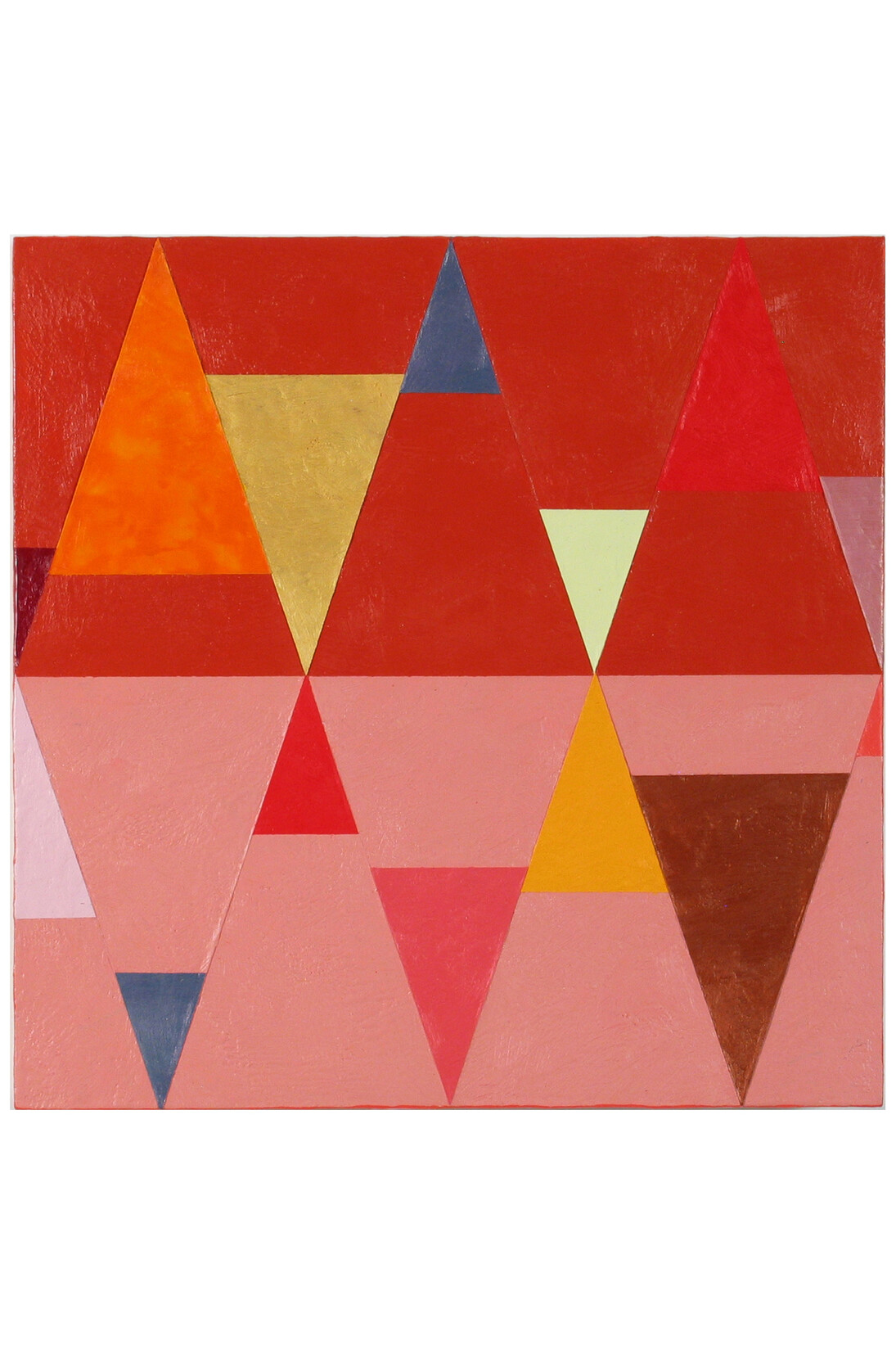 Joanne Mattera, Chromatic Geometry 20, 2014, encaustic on panel, 12 x 12 inches