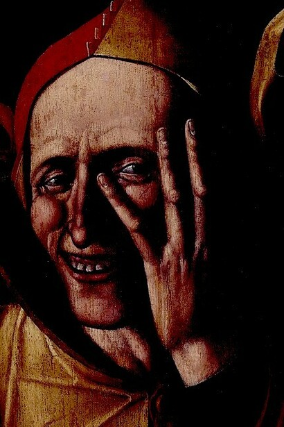«El bufón que ríe», pintura anónima del siglo XV