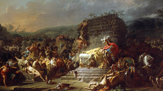 Detalle de Los juegos funerarios de Patroclo, Jacques-Louis David