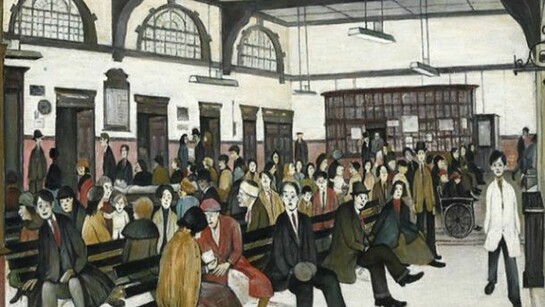 L.S. Lowry, Ancoats Hospital Outpatients’ Hall 1952, The Whitworth Art Gallery, The University of Manchester © The estate of L.S. Lowry  All rights reserved, DACS 2013