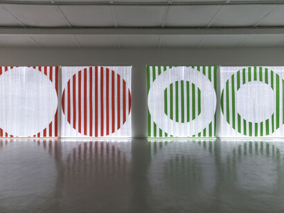 Daniel Buren & Anish Kapoor. Courtesy of Galleria Continua