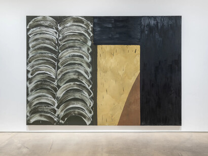 Basil Beattie, Another place: paintings from the 90s, exhibition view. Courtesy of Hales Gallery