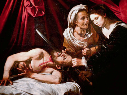 Caravaggio (1571-1610) «Judít decapitando a Holofernes», hacia 1598-1610, óleo sobre lienzo. Colección privada