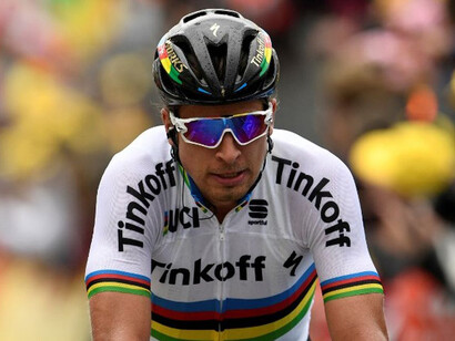 Petr Sagan verso il traguardo