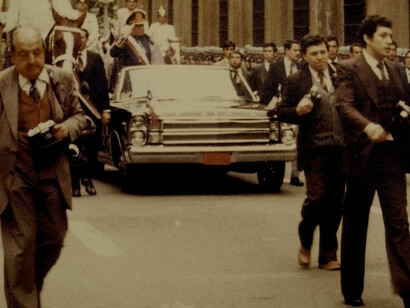 Pinochet en Santiago a principios de la década de los ochenta