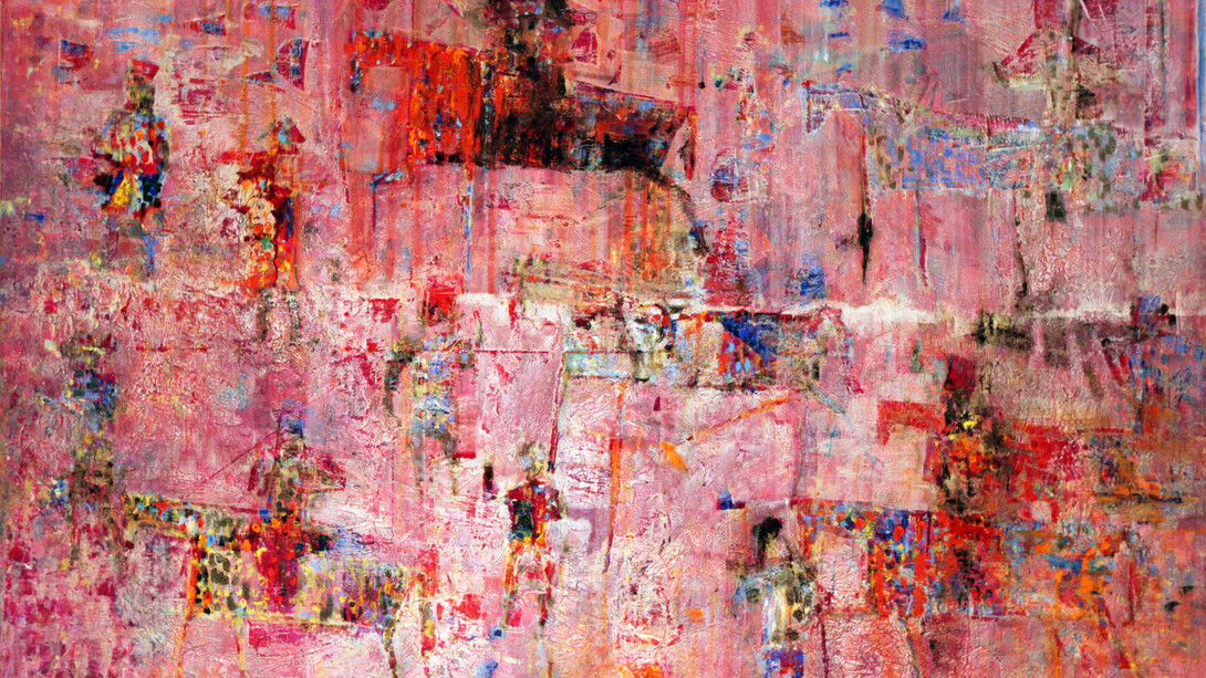 Reza Derakshani, Hunting the Ecstasy, 2015, oil on canvas, 180 x 250 cm, courtesy of the artist and Sophia Contemporary