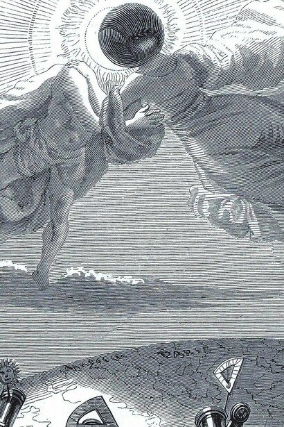 Ilustración de Jean-Jacques Grandville para el capítulo "Un eclipse conyugal", del libro "Otro mundo", 1844