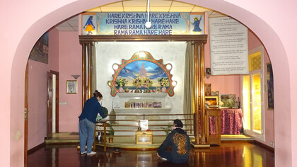 Templo Hare Krishna en la plaza Real de Barcelona