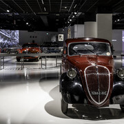 125 volte Fiat. La modernidad a través del imaginario Fiat, vista de exhibición. Cortesía del Museo Nazionale dell'Automobile