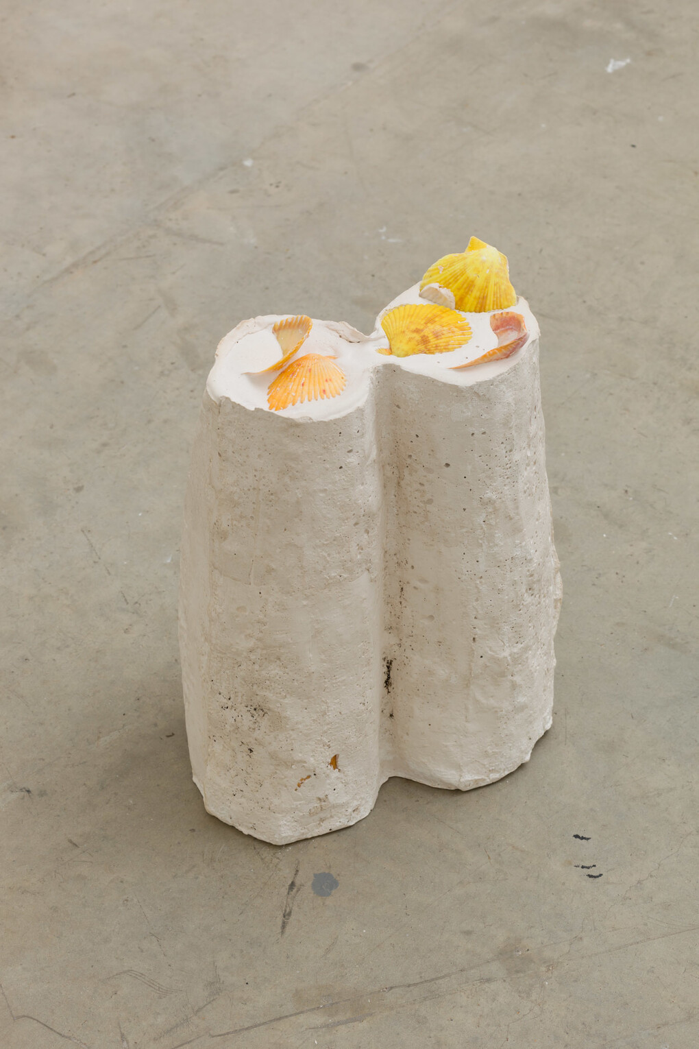 Anna Zacharoff, Diver, 2014, shells, plaster, 25 x 35 x 17 cm, 9 7/8 x 13 3/4 x 6 3/4 ins, Courtesy Vilma Gold, London