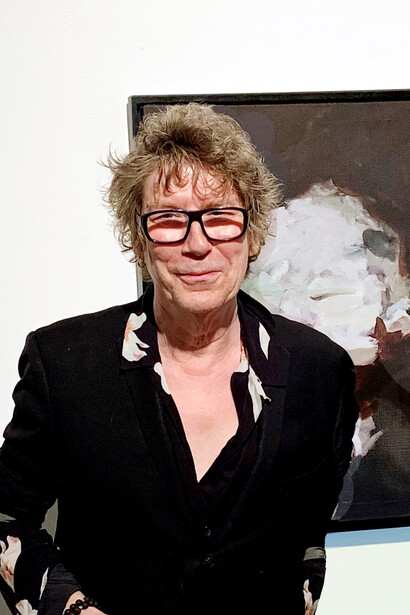 Richard Butler the opening of "The Amnesiac Hostess". Photo courtesy by Waltman Ortega Fine Art