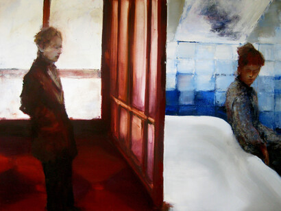 Pato Bosich, Here and There, 2013, oil in canvas, 110 x 150 cm