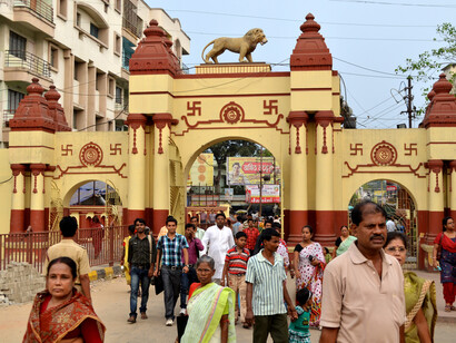 The entrance to Kali temple at Dakshineswar