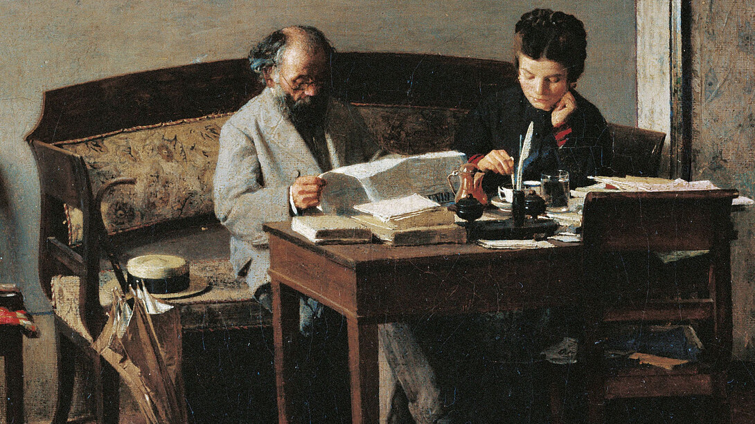Giacomo Favretto, Un articolo interessante, 1874 circa