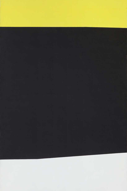 Ralph Coburn, Yellow, black, white (detail), circa 1955. Courtesy of Norton Art Museum