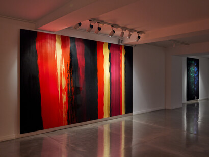 Ed Moses. Whiplines, Waterfalls and Worms, installation view. Courtesy of JD Malat Gallery